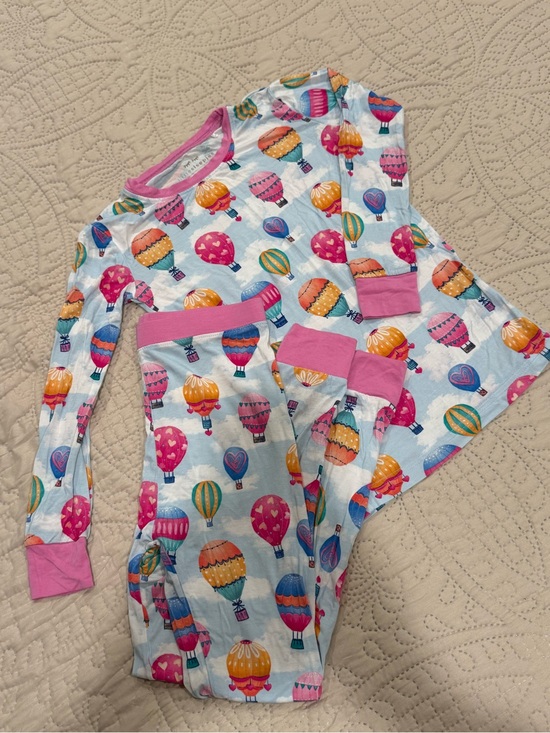 Little Sleepies Other - Little Sleepies Hot Air Balloon Pajama Set - Light Blue with Pink Trim.